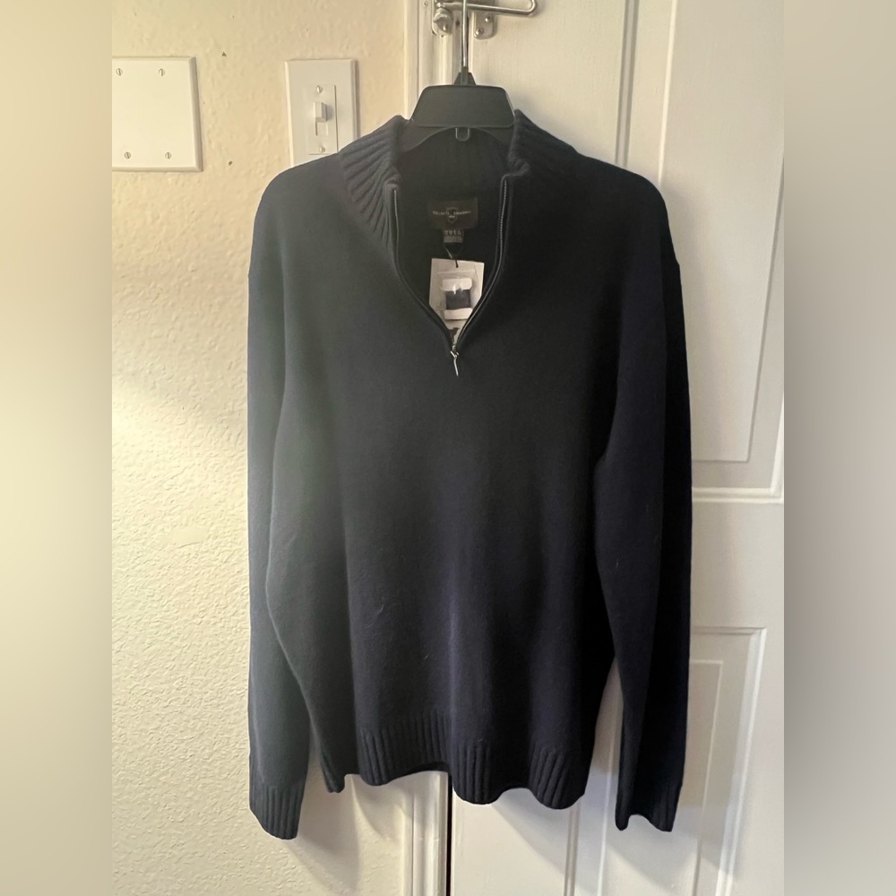 Black Brown 1826 Navy Quarter Zip NWT New With Tags